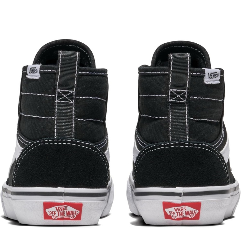 Unisex child Vans Classic Black and White High-Tops 5.5 - Picture 4 of 11